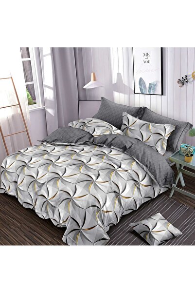 Pucioasa Double Duvet Cover Set , sulphurous, satin Cotton , 6 pieces