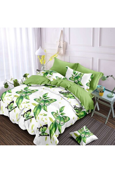 Pucioasa Double Duvet Cover Set , sulphurous, satin Cotton , 6 pieces