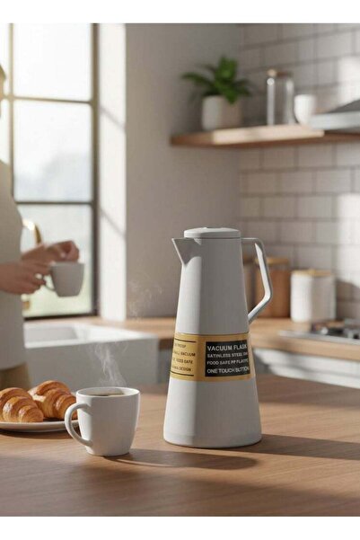 Gazella Stainless Steel Tea/Coffee Flask 1.2 Liter Grey