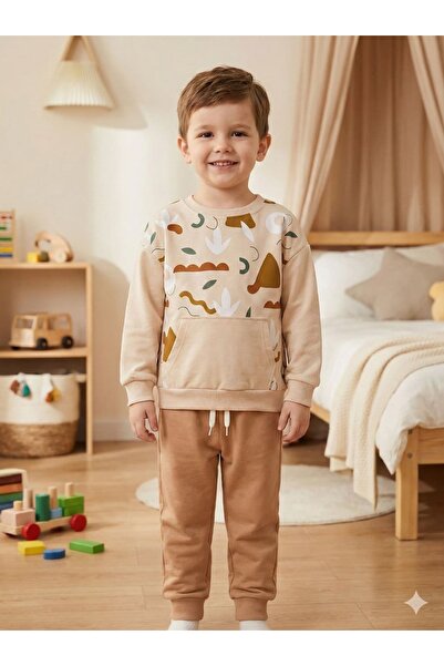 Valia Baby Abstract Graphic Printed Boys' 2-Piece Set