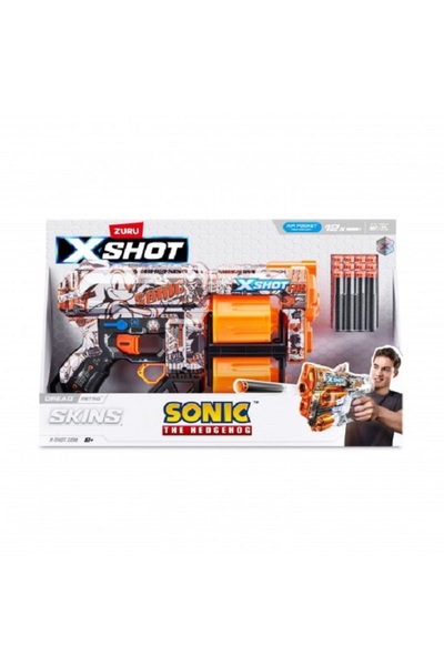 X-Shot Arma de jucarie X&minus;Shot Skins Dread, Sonic, Retro, 12...