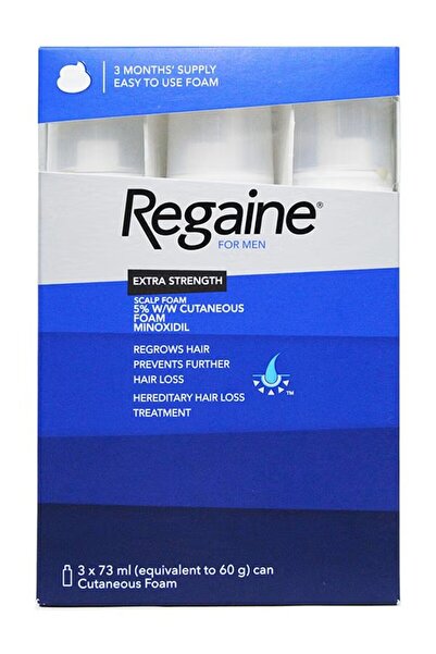 Regaine Extra Strength Scalp Cutaneous Foam (3x 60g), Treatment for Regrowth ...