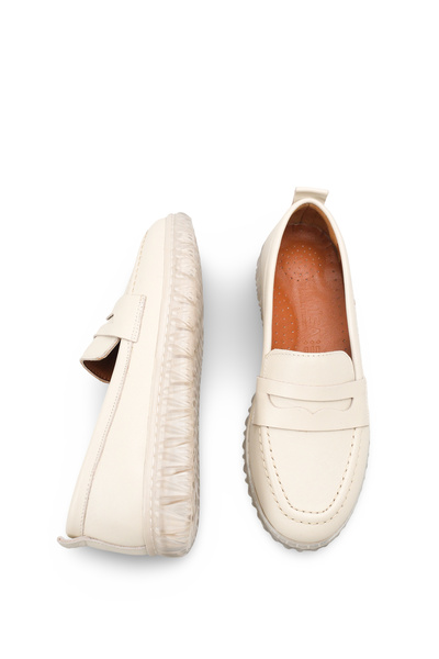 DELSOLERA Women's Genuine Leather Flat Loafer Orthopedic Sole Comfortable Cas...