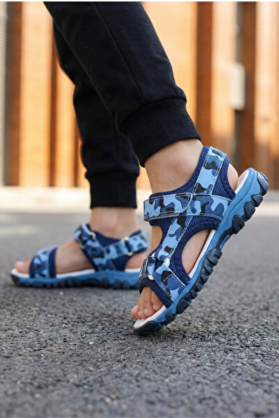 Moda Lime Boys' Sandals, Open Front, Easy to Wear, Velcro, Orthopedic Sole, F...