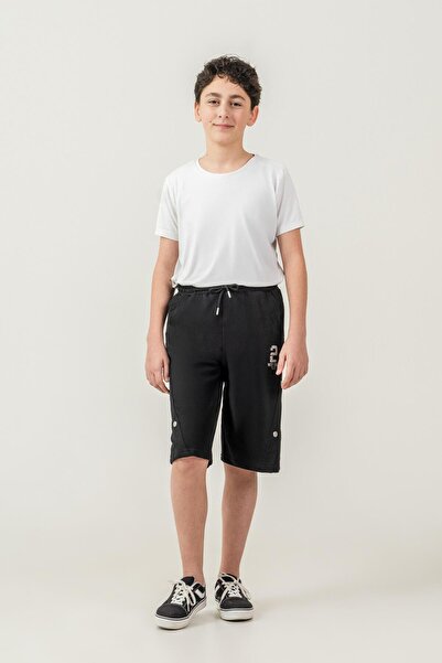 Mışıl Kids West Coast Printed Side Snap Fastener Boys' Shorts