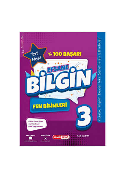 Kırmızı Beyaz Yayınları Kırmızı Beyaz 3.Sınıf Efsane Bilgin Fen Bilimleri
