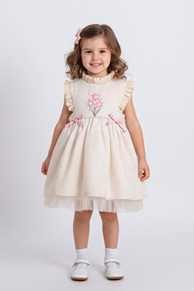 HAUSEkids 2-5 Years Old Sugar Dream Girl's Dress-Latte