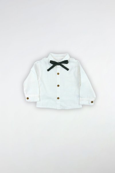 Globaby 2-Piece Long Sleeve Men's Suit with Ribbon Bow Tie and Salopet