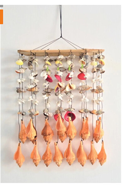 SultanofAura Dekoratif Bambu Deniz Kabuğu Rüzgar çanı 30 * 45 cm- balkon -bah...