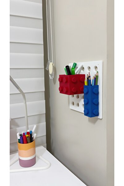 designode CUBE Çok Amaçlı Modüler Duvar Panosu Organizer Seti - Beyaz Pano + ...