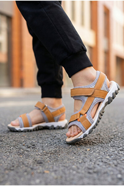 Moda Lime Boys' Sandals, Open Front, Easy to Wear, Velcro, Orthopedic Sole, F...