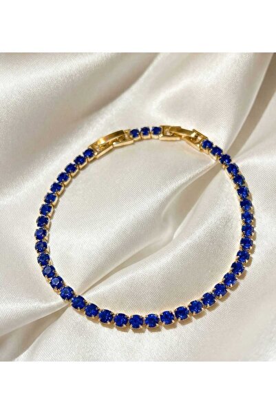 Handmade Bratara Tennis - Albastra Unisex