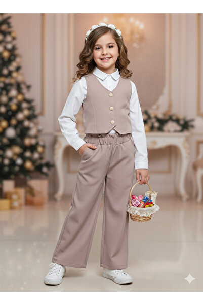 tinytrends Vestă și pantaloni pentru fete, set din 2 piese, combinație pentru...