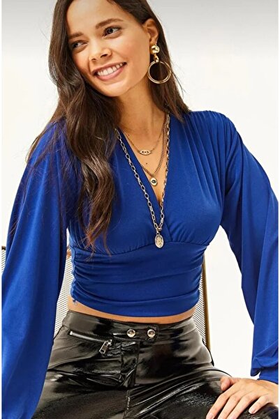 SİA LESS Women's Long Sleeve Crop Chest-Cut Out Body Lycra Micro Fabric Body ...