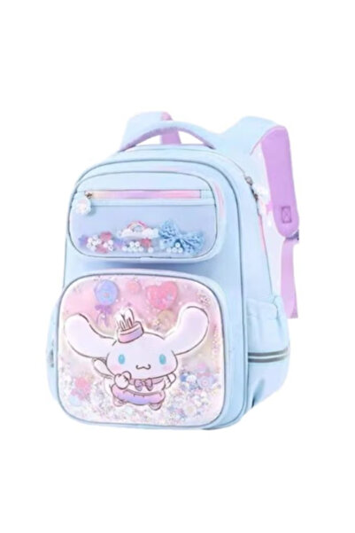 SANRIO حقيبة ظهر مدرسية بتصميم لامع لشخصيات كرتونية من ماي ميلودي، وكورومي، و...