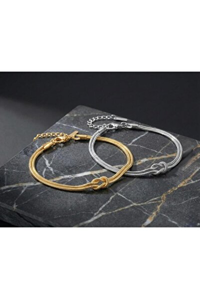 Ümaks Silvers Sevgi Düğümü Bilekliği Sonsuz Aşk Düğümü