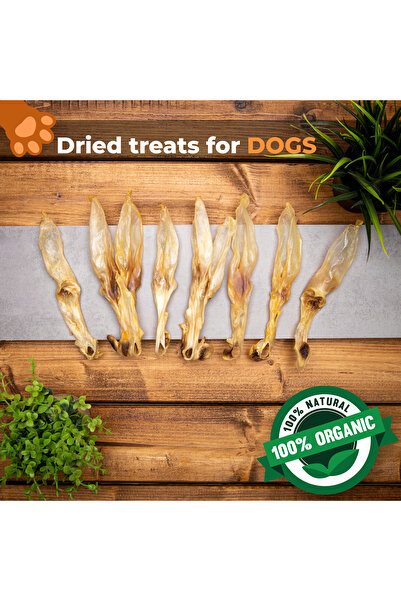 Snacky Dog Recompense caini Snacky Dog,100% naturale urechi de Iepure, fara blana, pentru talie mica