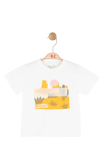 NK Baby Boy Happy Tshirt 1-4 Years Old Ecru