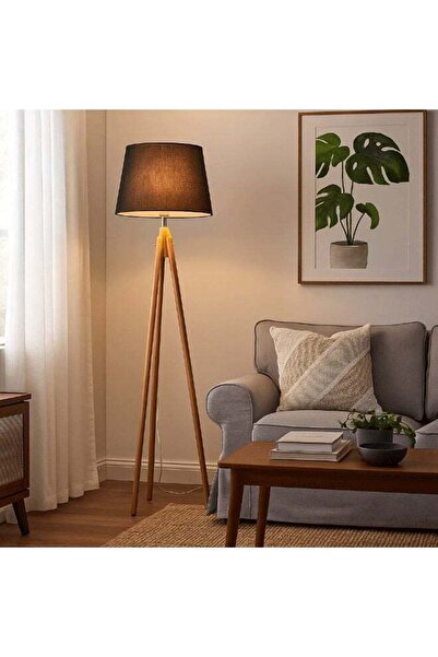 Arma Decorative Floor Lamp - Wooden, 160 cm Height