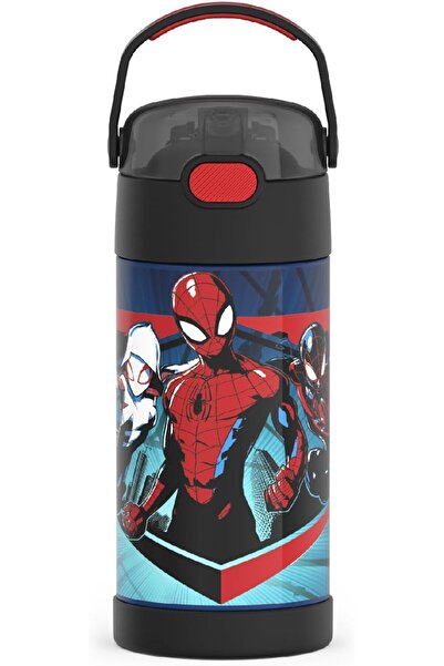 Thermos FUNTAINER Water Bottle with Straw - 12 Ounce, Spider-Man - Kids Stain...