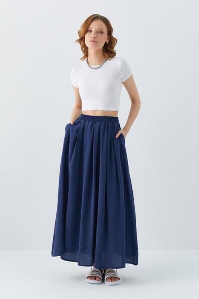 Hiccup Mixray high-waisted long skirt with pockets