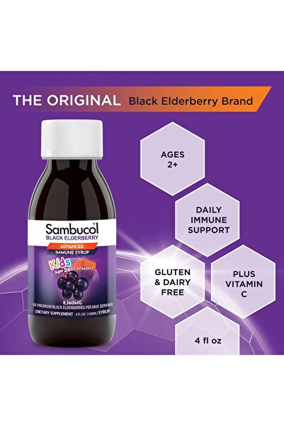 Sambucol Black Elderberry Syrup for Kids - 120 ml Concentrate