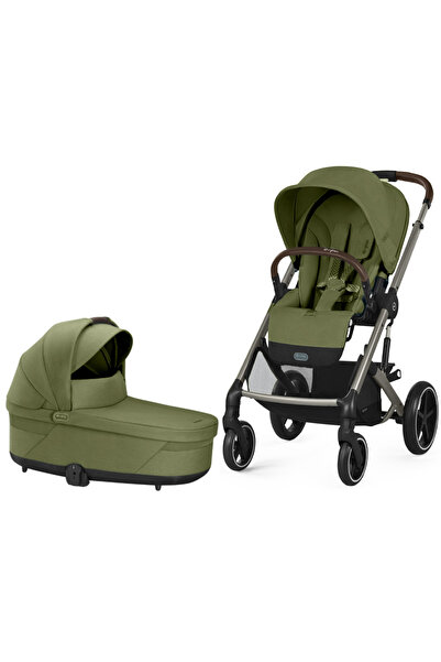 Cybex Gold Cărucior Cybex Balios S Lux 2 în 1, culoare taupe/verde mușchi