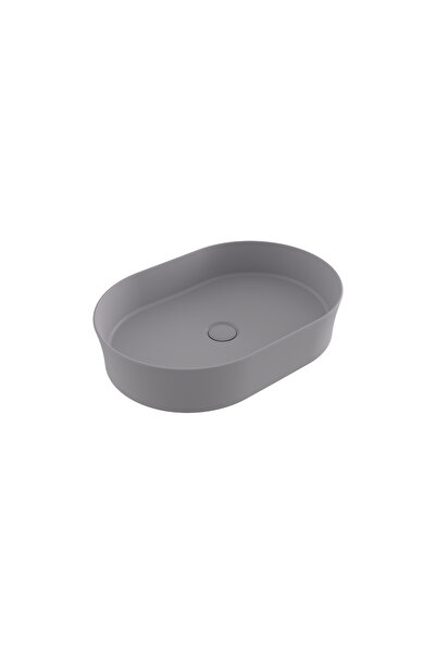 Bocchi Sottile Slim Line Tezgah Üstü Lavabo 55 cm Mat Gri - 1521-006-0125