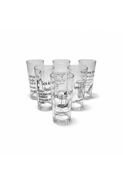 ariana sytle 6-Piece Muhabbet Rakı Cups Gms Gilded