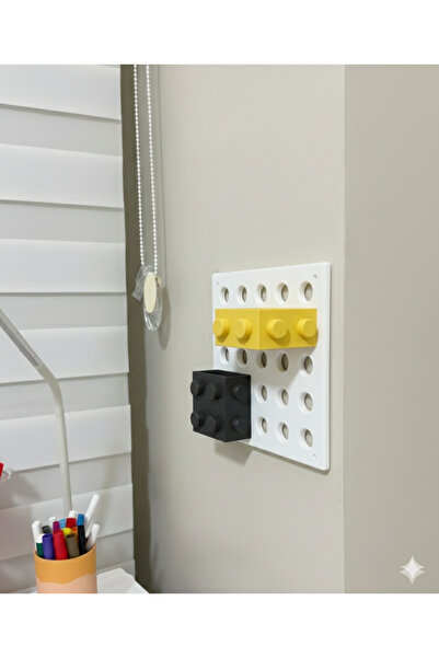 designode CUBE Çok Amaçlı Modüler Duvar Panosu Organizer Seti - Beyaz Pano + ...