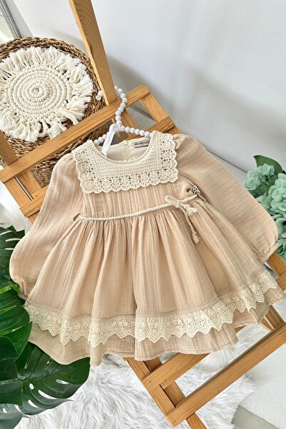 Minigimin Cicileri Miniğimin Cicileri (9-24 Ay) Dantel Yaka Kuşaklı Kız Bebek...