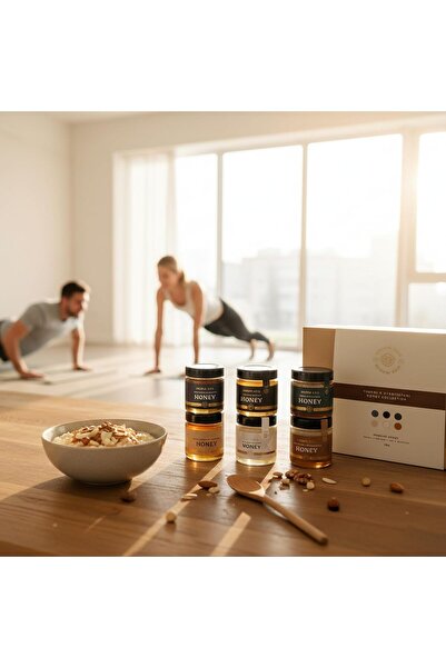 Aurum Apis Raw Yemeni & Kyrgyzstani Honey Box of Six, 100% Raw Unfiltered Pure Honey, Hand Harvested