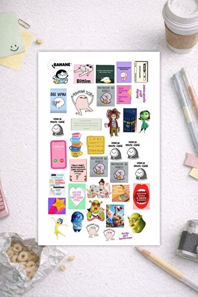LABELOVE Türkçe Yazılı Sticker Seti | 90+ Tasarım | Motivasyon & Günlük Caps Etiketleri