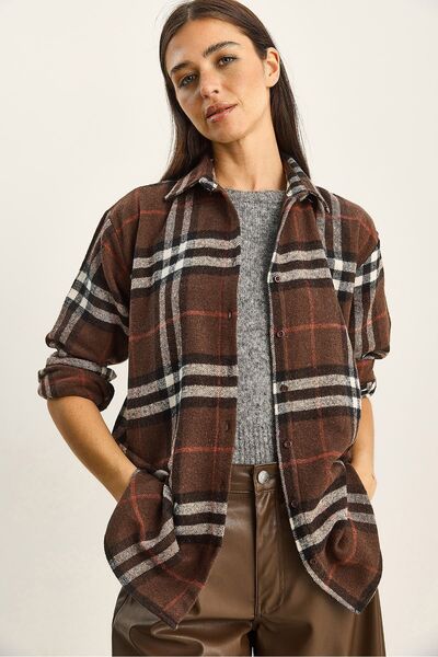 Hiccup LUCCI long-sleeved button-down shirt in Checked