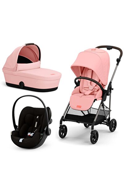 Cybex Gold Cybex Melio B 3-in-1 Candy Pink Stroller with Cloud G i-Size Plus ...