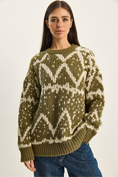 Hiccup LUCCI Oversized ethnic knitted sweater