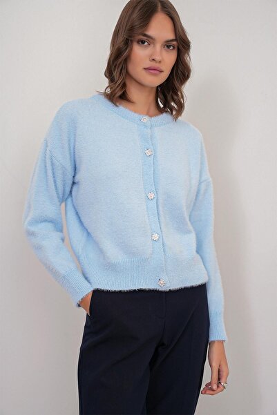 Hiccup Mixray oversized textured cardigan with ribbed details and buttons