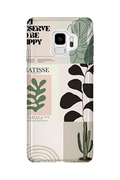 lelia حافظة هاتف شفافة مطبوعة متوافقة مع هاتف سامسونج جالاكسي S9 |   مجموعة O...