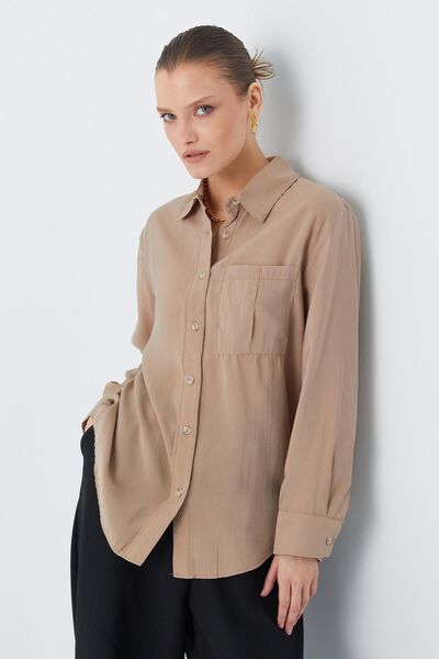 Hiccup Mixray relaxed fit shirt with Functional Pocket
