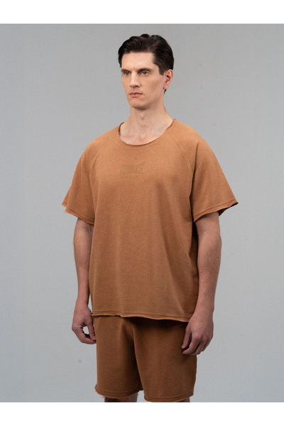 EVERLAST Boxing Heritage Oversize Open Collar Mustard Men's T-Shirt