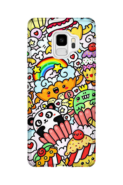 lelia حافظة هاتف شفافة مطبوعة متوافقة مع هاتف سامسونج جالاكسي S9 |   مجموعة: ...