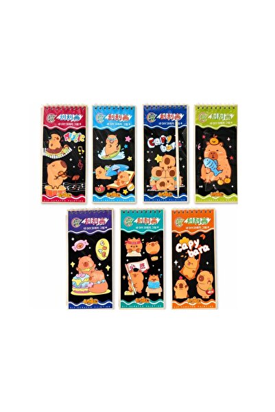 purelab Sihirli Gökkuşağı Kazıma Defteri 3Adet Set - Capybara,Kapibara