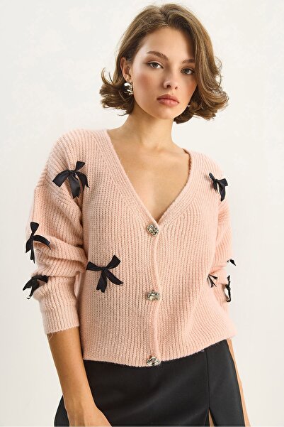Hiccup LUCCI Oversized Bow Detailed Cardigan