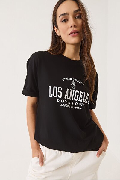 Hiccup LUCCI Oversized Printed Crew Neck T-Shirt