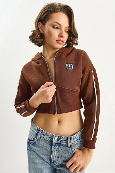 Hiccup Hanorac scurt cu guler cu fermoar LUCCI