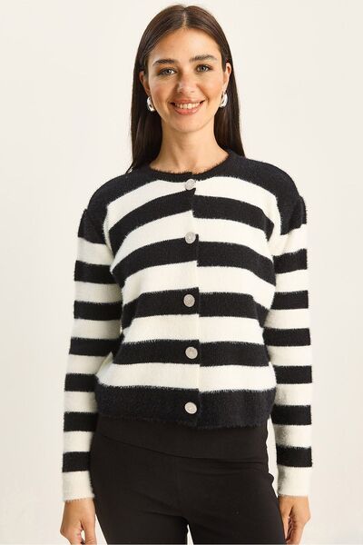 Hiccup LUCCI striped knitted cardigan with buttons