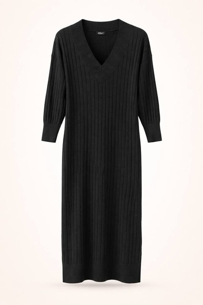Pink Export V neck knit dress