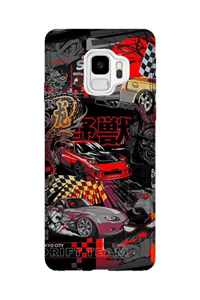 lelia حافظة هاتف شفافة مطبوعة متوافقة مع هاتف سامسونج جالاكسي S9 |   مجموعة ا...