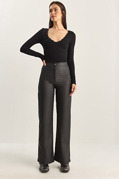 Hiccup LUCCI High-Leg , wide-leg eco- Leather pants