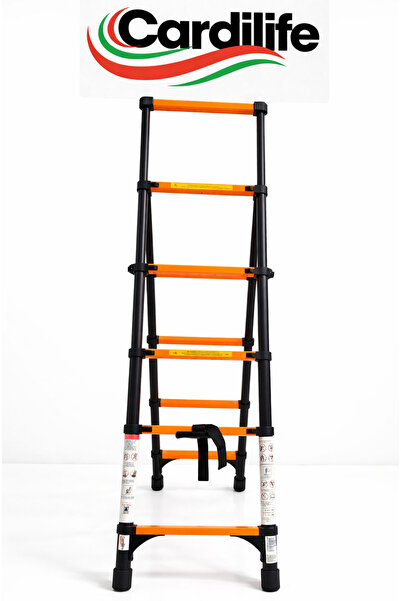 CARDİLİFE 1.7 M A Tipi Teleskopik Çelik Merdiven